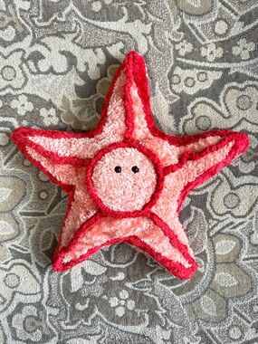 4/$20 Pink Starfish Hand Puppet 10” Crushed Velvet by Caltoy